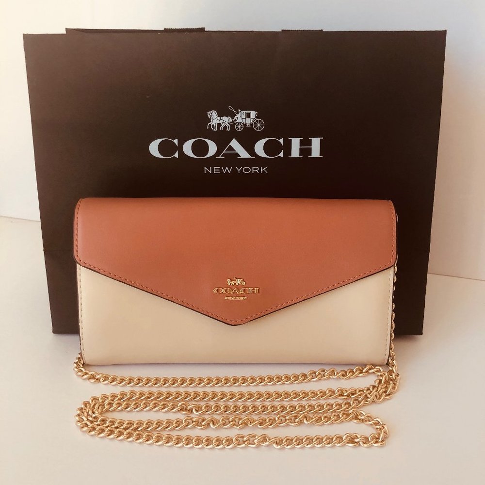 Coach Envelope Chain Wallet In Color-Block - image 1